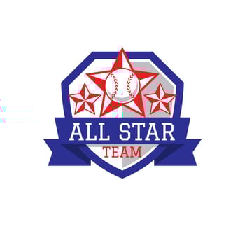 Baseball All Star Logo vector