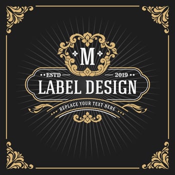Vintage Luxury Monogram Frame Banner vector