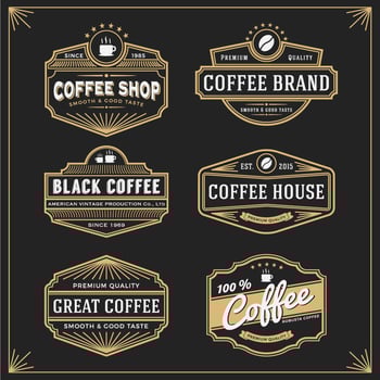 Set of vintage frame design for labels banner sticker and other  vector