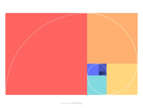 Golden Ratio Colored Template Vector