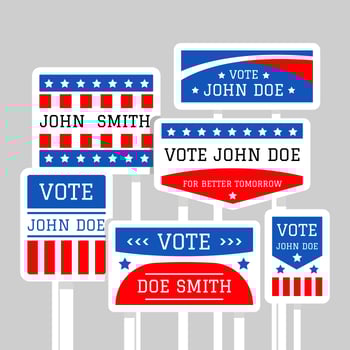 Political Campaign Sign Vector