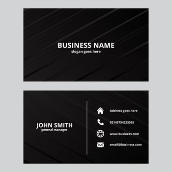 Black Business Card vector
