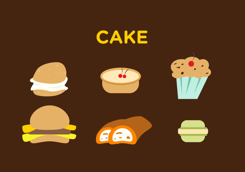 Brown Cake Vector