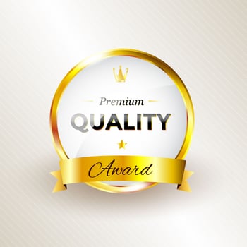 Golden Label With Ribbon vector