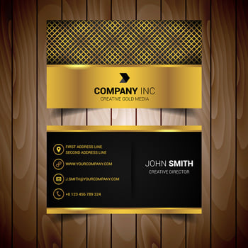 Gold Abstract Business Card vector