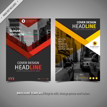 Red And Yellow Brochure vector