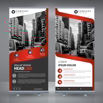 Red Business RollUp vector