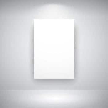 Empty Frame On Wall vector
