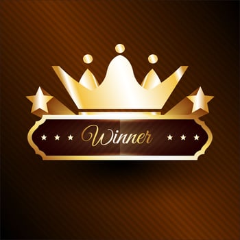Winner Golden Label With Ribbon vector