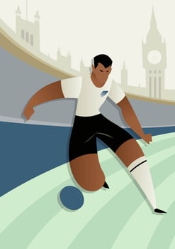 England World Cup Soccer Players vector