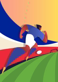 France World Cup Soccer Players vector