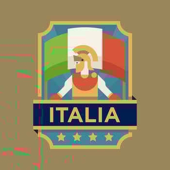 Italy World Cup Soccer Badges vector
