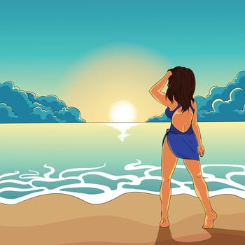 Beach Bum Illustration vector