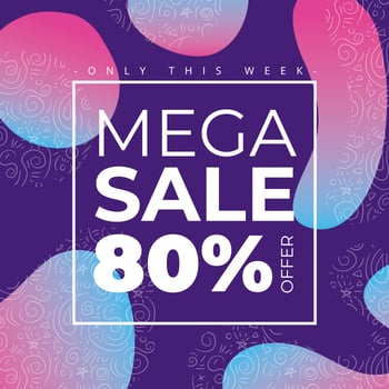 Gradient Mega Sale Background vector