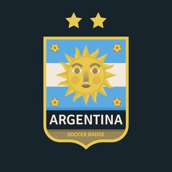 Argentina World Cup Soccer Badges vector