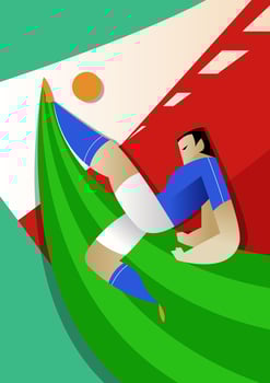 Italy World Cup Soccer Players vector