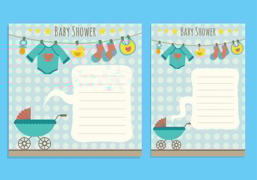 Baby shower background vector