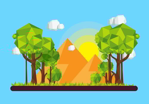 Low Poly Forest vector