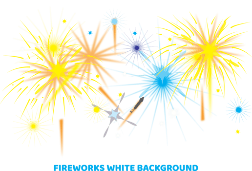 fireworks white background Illustration vector
