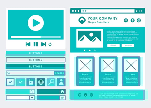 Website Wireframe Layout Vector