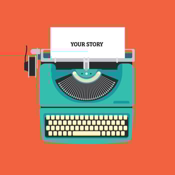 Flat lay Typewriter Machine vector