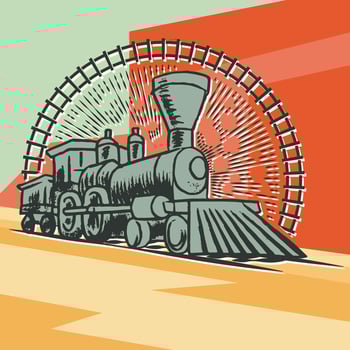 Vintage Locomotive vector