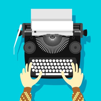 Black Classic Typewriter Vector