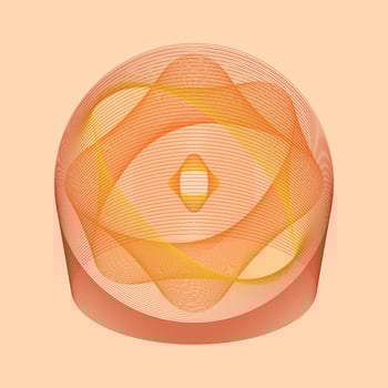 Wireframe element, abstract shape vector
