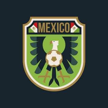 Mexico World Cup Soccer Badges vector