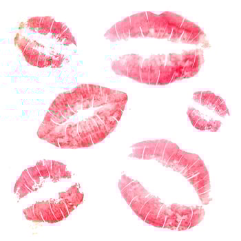 Cute Lipstick Kiss Collection vector
