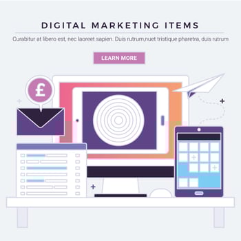 Vector Digital Marketing Items