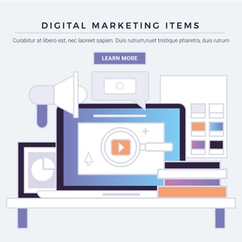 Vector Digital Marketing Items