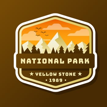 National Park Patch Design vector
