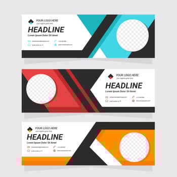 Corporate Web Header Template vector