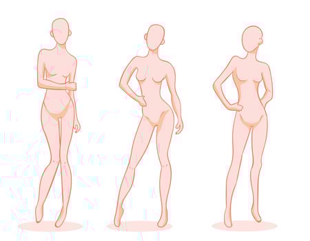 Female Posed Mannequin Vector