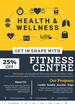 Health And Wellness Brochure vector