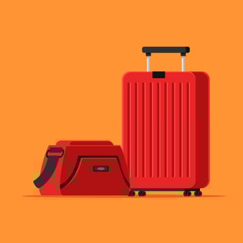 Red Luggage Vector