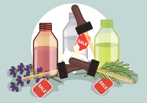 Essential Oils Sale vector