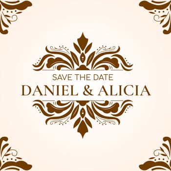 Wedding Card Flourishes Ornament Vector