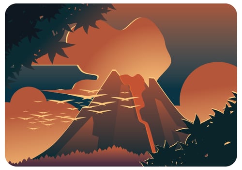 Volcano Vector