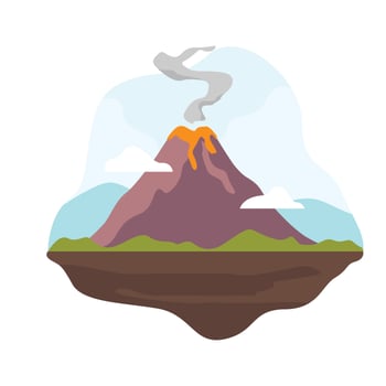 Volcano Eruption Illustration vector