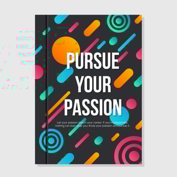 Pursue Your Passion Cover Book vector