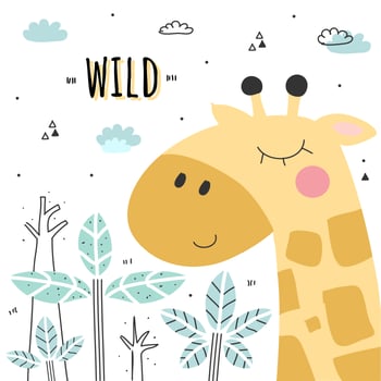Cartoon Giraffe Vector