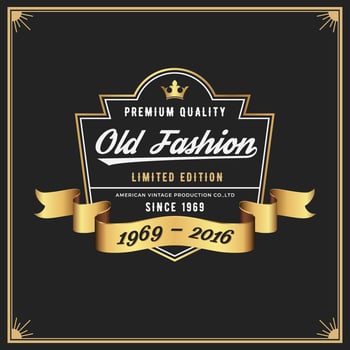 Old fashion frame & label design for Apparel Whiskey Wine Jeans  vector