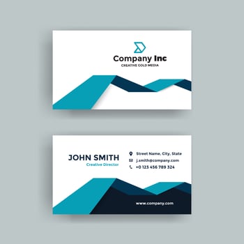 Light Blue Business Card vector