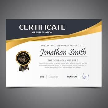 Elegant Gold Diploma Template vector