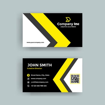 Yellow Business Card vector