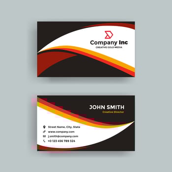 Black Orange Business Card vector