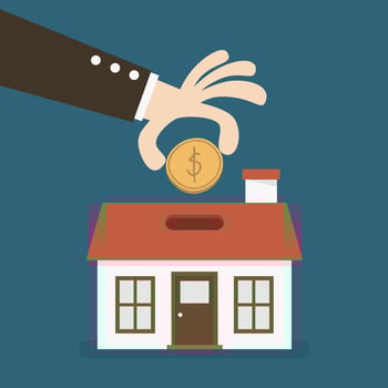 House shaped piggy bank vector