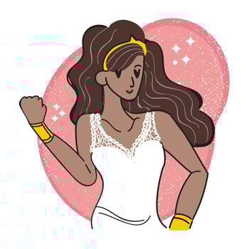 Wonder woman of color vector
